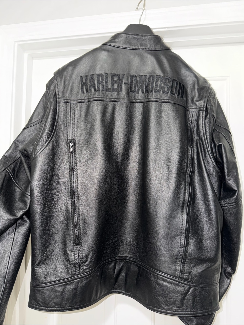 Harley-Davidson Black Leather Bomber Jacket (NEW)